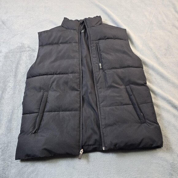Tek Gear Puffer Vest Mens Small Black Quilted Sleeveless Outdoor Zip Jacket - Picture 5 of 11